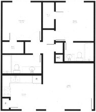 Two Bedrooms 216 floor plan